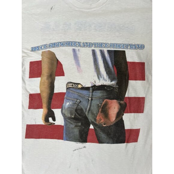 Original Vintage 1984 Bruce Springsteen Born In The USA Tour '84-'85 T-Shirt XS - Picture 4 of 16